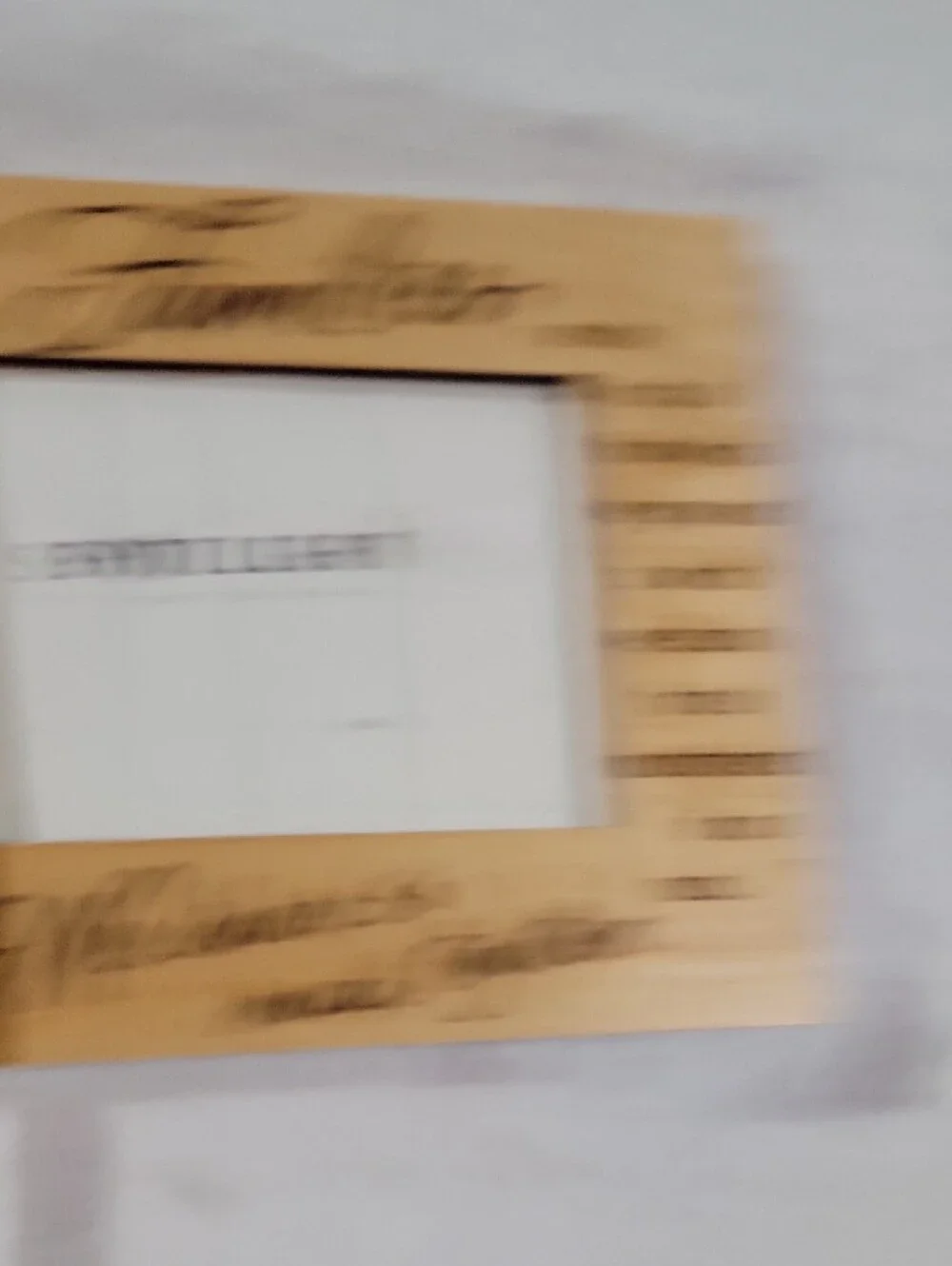 Laser Engraved Families Wooden Picture Frame - Natural Finish New